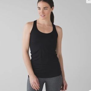 Black lulu tank top size 4